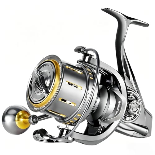 Heavy Duty Spinning Reel Metal Body with CNC Machined Spool 55LB Max Drag 6
