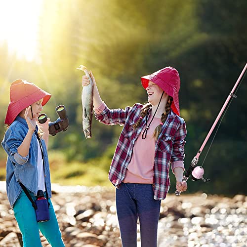 Kids Fishing Pole with Spincast Reel Telescopic Fishing Rod Combo Full Kits for Boys (Pink / 4FT / 1.2M)