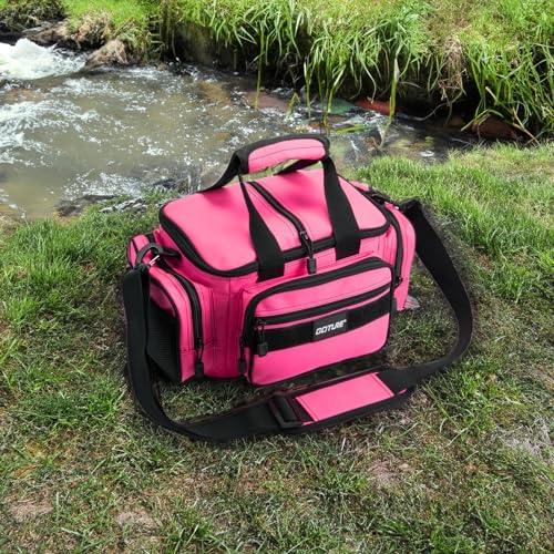 Fishing Tackle Bag (A:Pink(Without Trays-14.96"x9.06"x7.48") / X-Small)