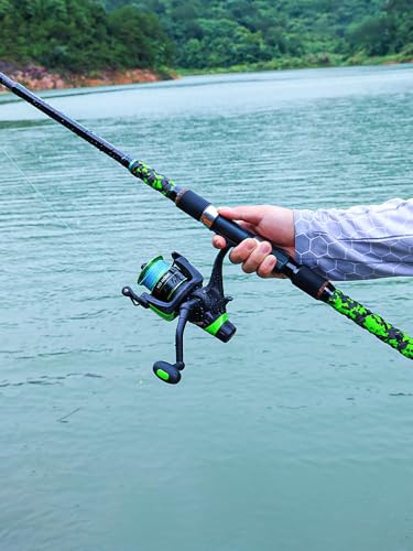 Surf Fishing Rod and Reel Combo Medium (green / 9ft-Spinning-3Pc-M)