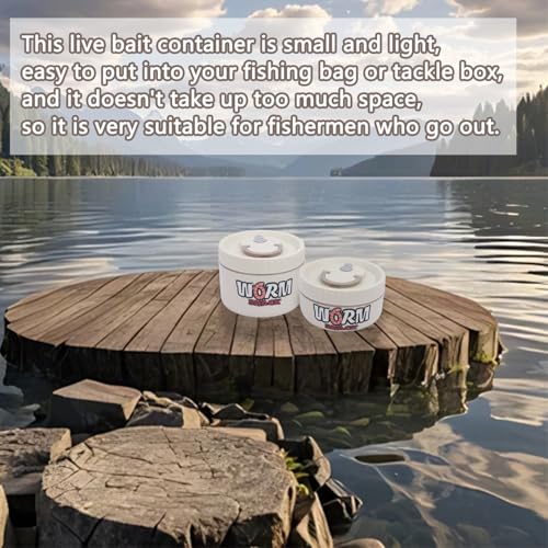 2Pcs Live Bait Storage (White)