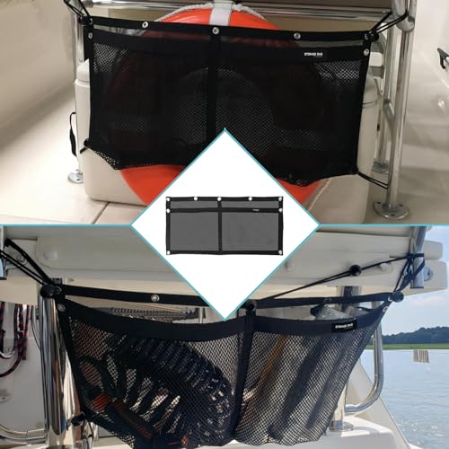 Boat Storage Bag Marine Suspended Storage Comparments Mesh Storage Bag (2 Pocket)