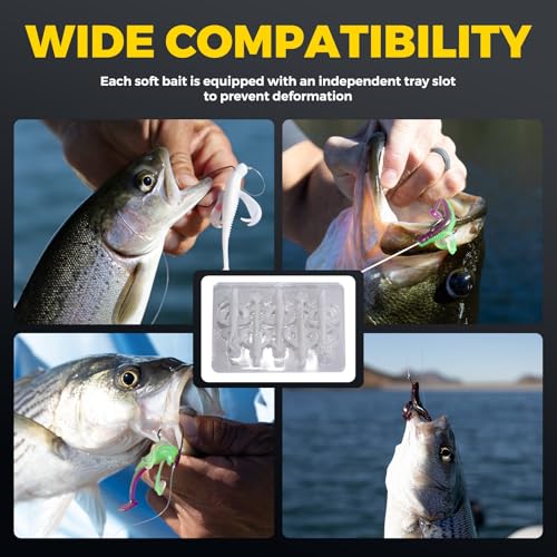 Paddle Tail Swim Baits (White Pearl(30pcs))