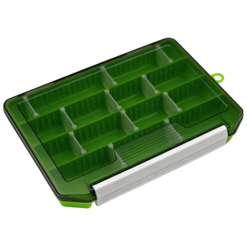 2 Pack Fishing Tackle Boxes (2 Pack Green(Size: 8" L x 5.5" W x 1" H))