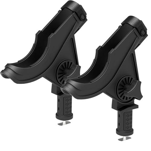 Kayak Track Fishing Rod Holder with Rubber Strap Easy Adjust and Remove