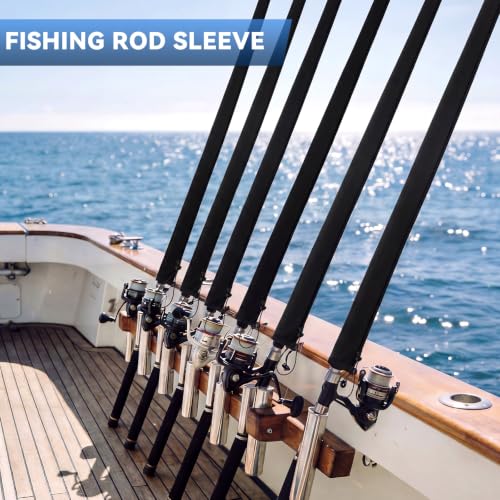 10 Pack Neoprene Fishing Rod Sleeves (65" / Black)