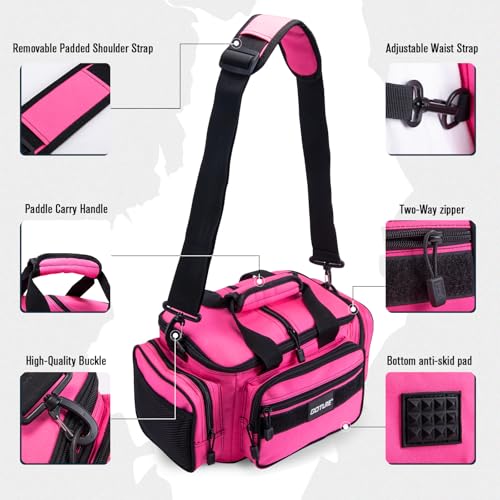 Fishing Tackle Bag (B1:Pink(Without Trays-15.75"x9.45"x8.27") / Small)
