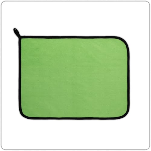 9 Pack Green Fishing Towels with Clips & Zinger Retractors (9pcs-green)