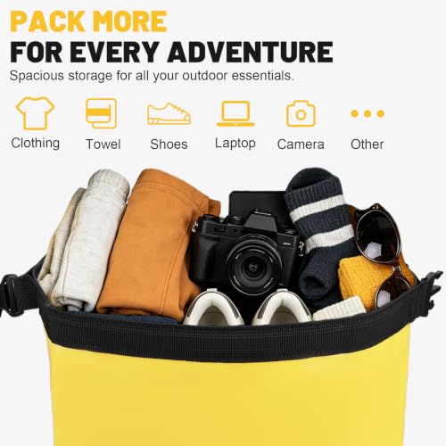 Waterproof Dry Bag Backpack 25L (Yellow / 25L)