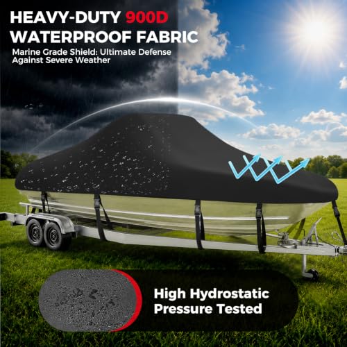 Boat Cover Waterproof Heavy Duty Marine Grade Polyester Canvas