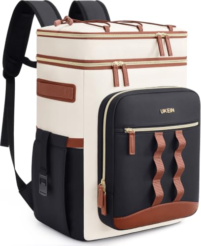 Backpack Cooler Insulated Leakproof 50Cans Lunch Ice Chest Bag Double Deck