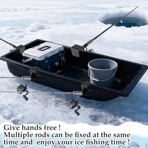 Ice Fishing Sled Rod Holder Ice House Sled Rod Holder Buckets Storage Rack Hands