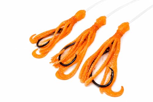 Tackle Deep Drop Rig (Orange Glow / 6/0 – 3 Hook)