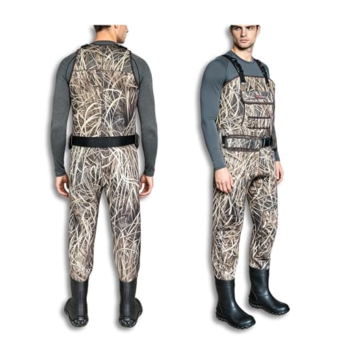 Hunting Waders with 600G Insulated Boots (Waterweed Camo / M8/W10)