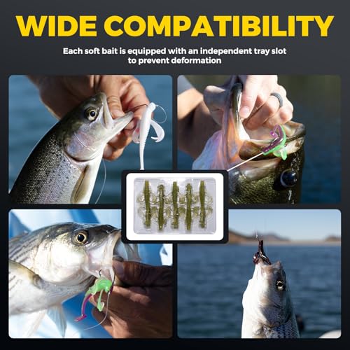 Paddle Tail Swim Baits (Green Shad)