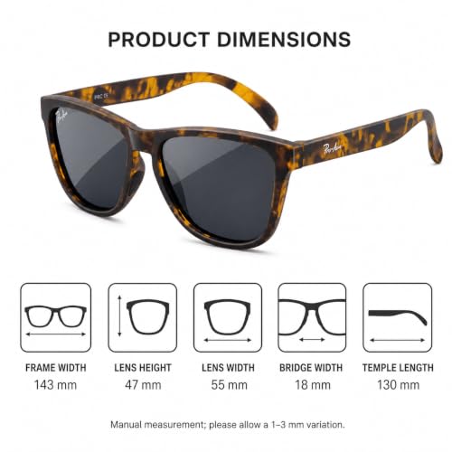 Polarized Golf Sunglasses and Hiking Sunglasses for Men Women (Floral / Dark Gray)