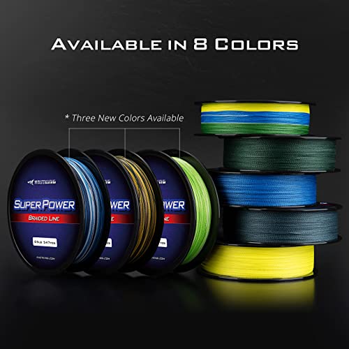 Superpower Braided Fishing Line (X4-Moss Green / 8LB(300 Yds))