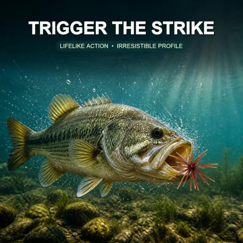Urchin Baits for Bass Fishing (F-Brown / 2.7in-20pcs)