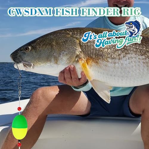 Fish Finder Rig with Float Surf Fishing Rigs 33LB Surf Fishing Tackle for Shark Bluefish Stripers 6PCS 6 (8/0 Circle Hook-6pcs)