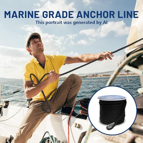 NEWSEED Anchor Rope 3 (Black / 3/8"x150')