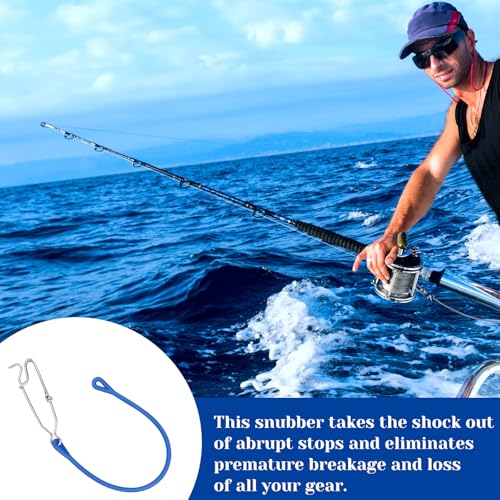 4pcs Fishing Downrigger Weight Snubber with Release Snap (Blue)
