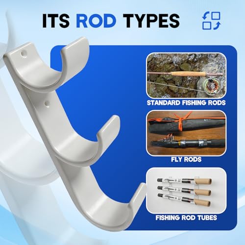 Triple Fly Rod Tube Holder (White / 2.5")