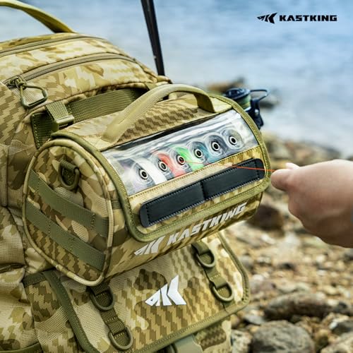 BaitSpace Line Bag Water Resistant Tackle Bag (F: Khaki Camo-Large)