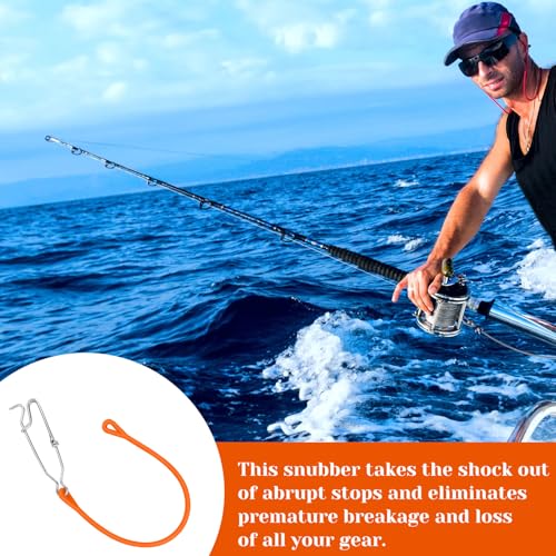 4pcs Fishing Downrigger Weight Snubber with Release Snap (Orange)