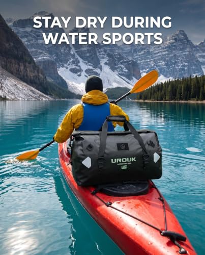 Waterproof Duffel Bag 40L 65L 90L Large Motorcycle Dry Bag Backpack (Black / 65L)