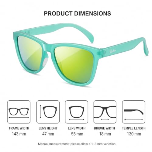 Polarized Golf Sunglasses and Hiking Sunglasses for Men Women (Green / Gold Mirror)