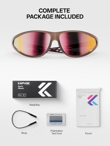 Polarized Sports Sunglasses for Men Women (02a Pink)