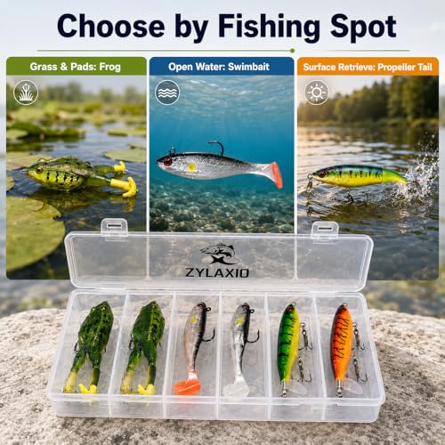 Topwater Fishing Lures Kit (Frog Swimbait Kit 6PCS)