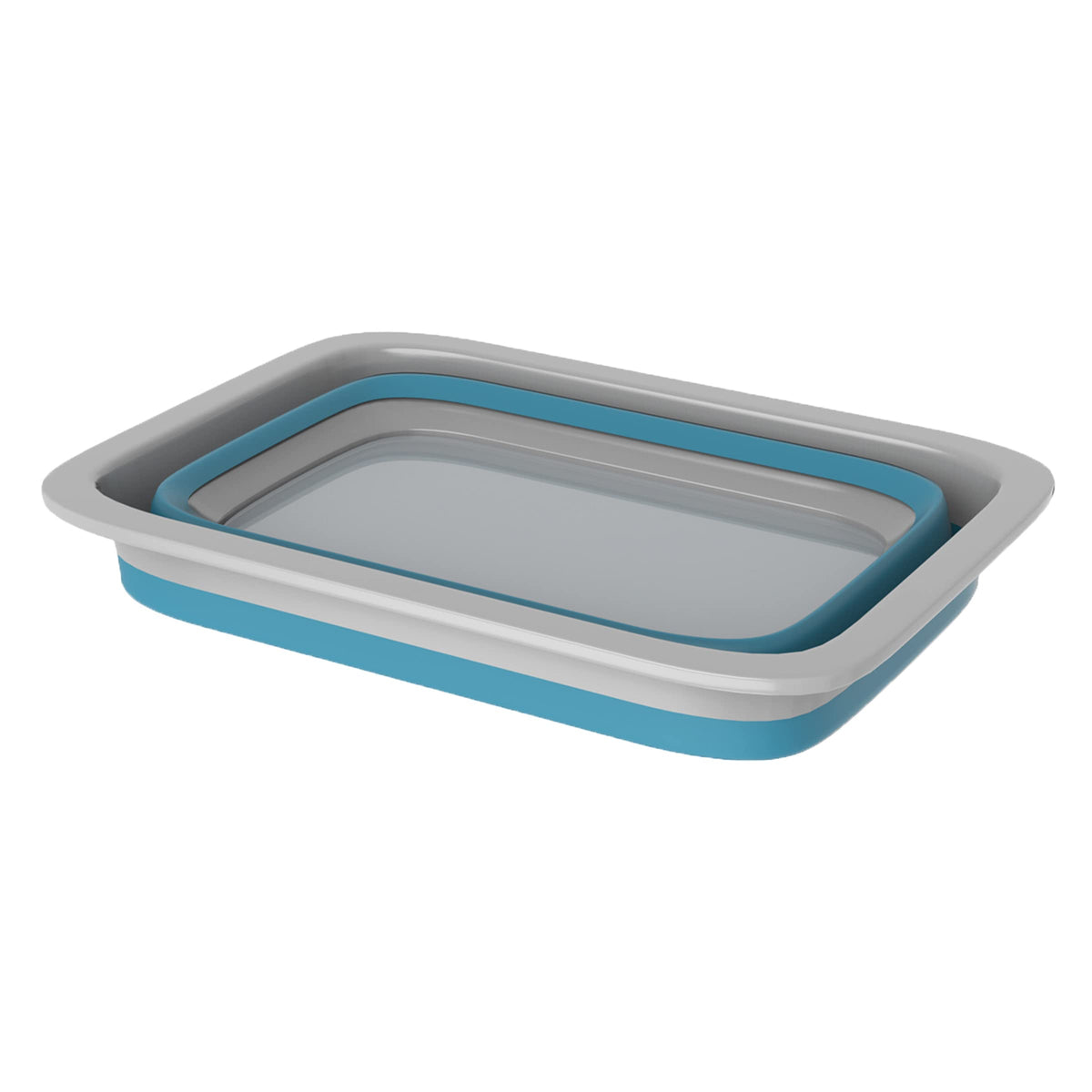 Collapsible Trash Can and Camp Sink Set (Blue and Green)