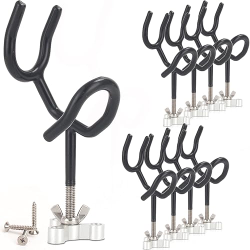 8 Pack Sure Grip Fishing Rod Holder for Boat (Black-8 Pack)