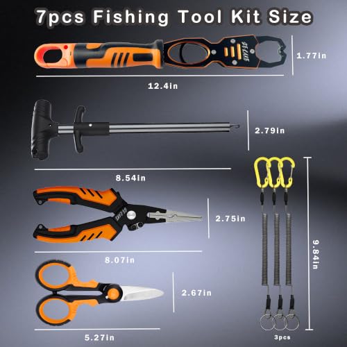 7 PCS Fishing Pliers Tool Kit (Orange)