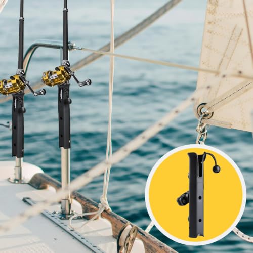 Bike Fishing Rod Holder for Bike Rack with Pole Mount Clamp (Black-1)