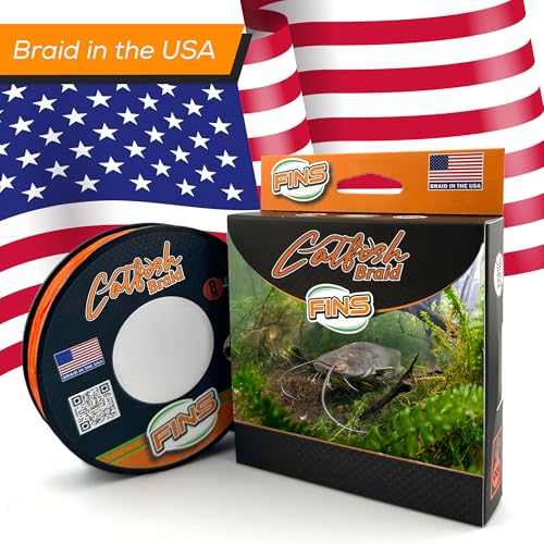 Catfish Braided Fishing Line (Orange / 100 Yards)