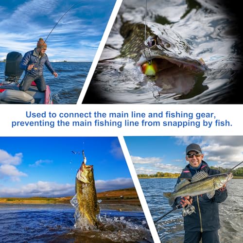 Fishing Wire Leader Line 125LB 21 Inch (Black/Blue/Green)