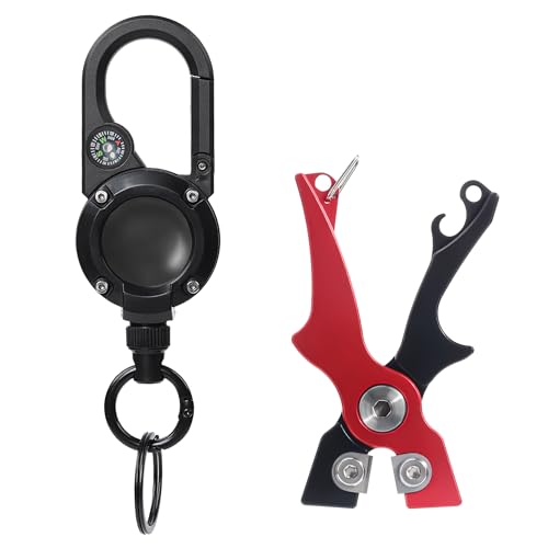 Portable Tungsten Fishing Line Cutter Fly Fishing Nippers with Retractors for Braid