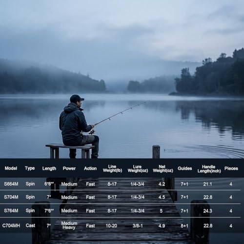 4 Piece Travel Fishing Rod