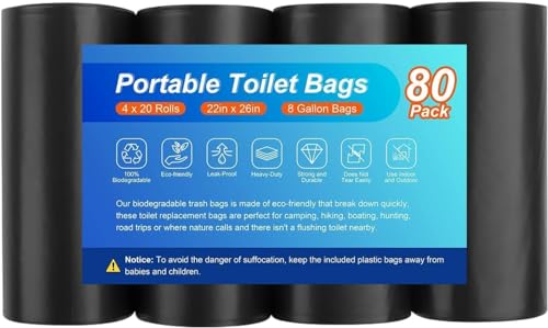 80 Portable Toilet Bags