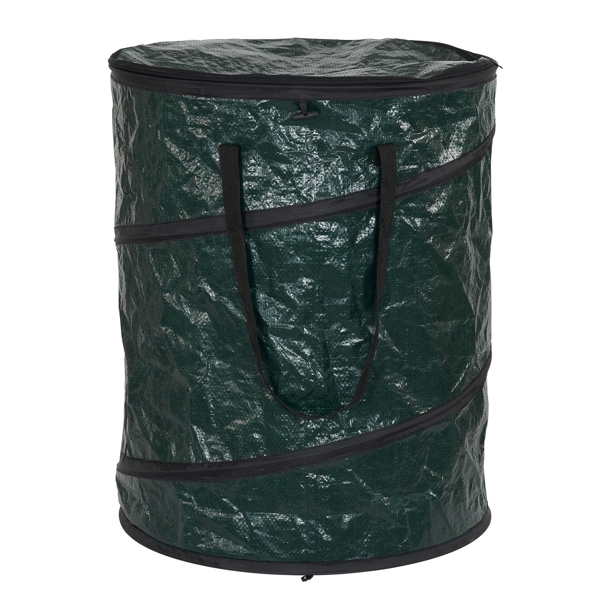 Pop‑Up Hamper and Camping Trash Can with Zippered Top and Collapsible Portable Design (30 Gallon)