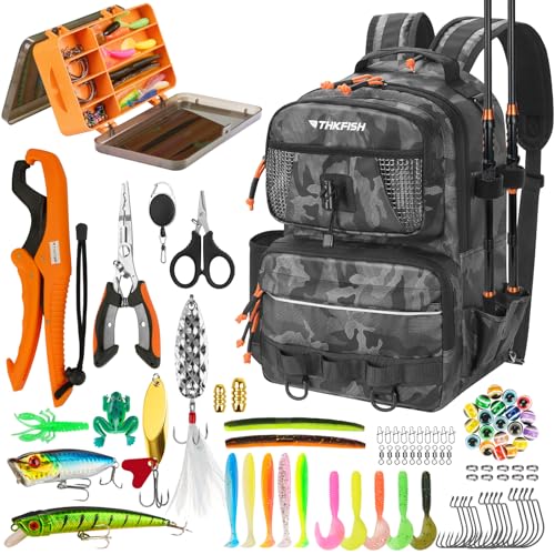 20L Waterproof Fishing Backpack with Tackle Boxes