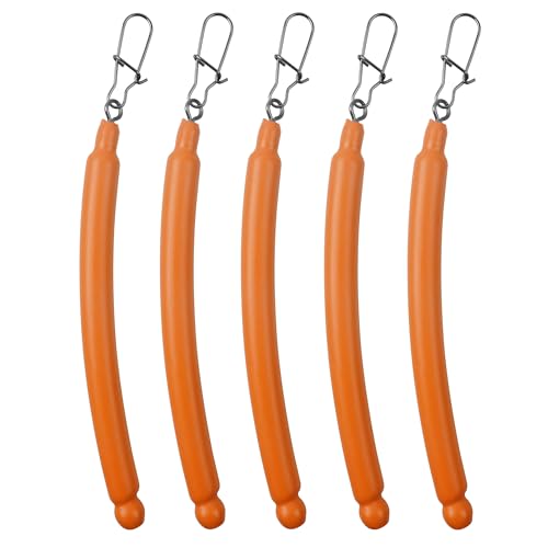 Dragging Weights for Catfishing Tolling Drifting No Snag Sinkers Slip Stick Drag Weights Bottom Search Snagless Catfish Sinker Fishing Weights Catfishing Tackle Gear (Orange-5pcs / 2OZ)