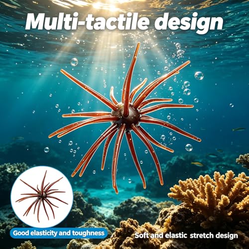 20 PCS Urchin Baits for Bass Fishing (Flashing red / M-2.76inch(20PCS))