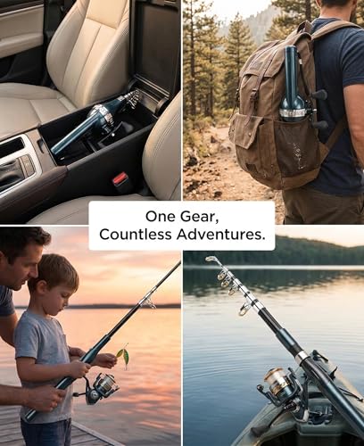 Telescopic Fishing Rod and Reel Combo for Adults & Beginner