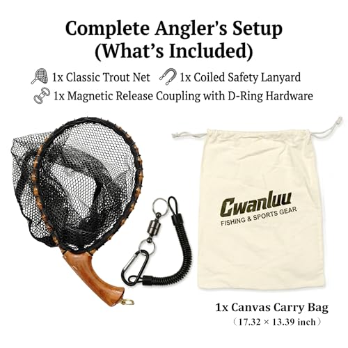Floating Handcrafted Bamboo Fly Fishing Landing Net