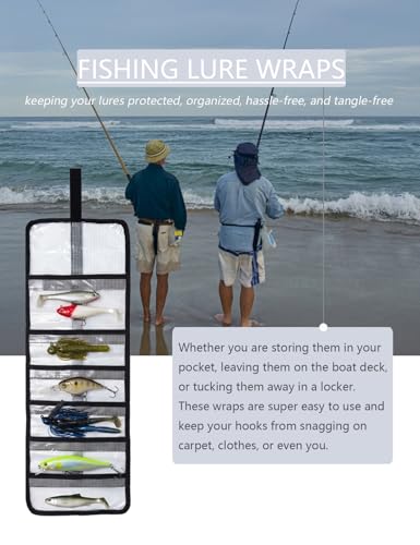 Fishing Lure Wraps w (Black-2 Pcs / 25"x9")