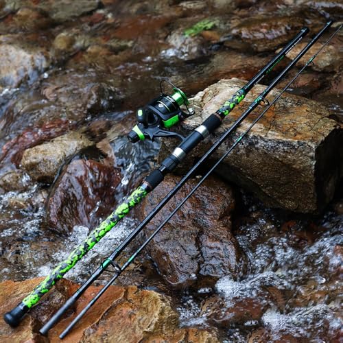 Surf Fishing Rod and Reel Combo Medium (green / 11ft-Spinning-3Pc-MH)