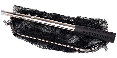 Fishing Landing Net with Telescoping Pole (D: Strong Stainless Handle, 48" Full)